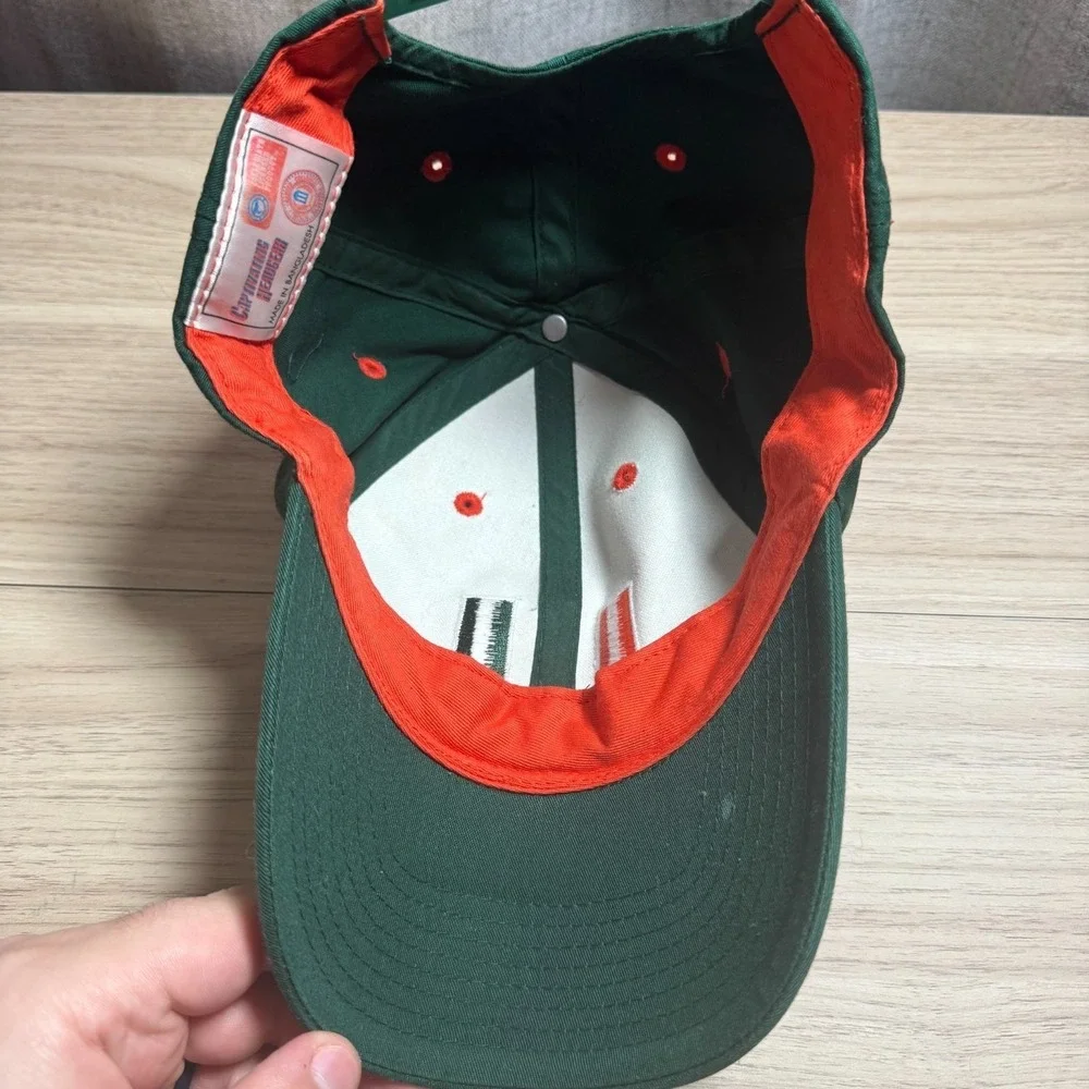 Captivating Headgear Miami Hurricanes Hat Mens OSFM Green Good Snapback U Logo